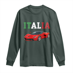 Fun Italian Exotic Supercar Long Sleeve Shirt TS14 Dark Forest Green Print Your Wear
