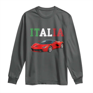 Fun Italian Exotic Supercar Long Sleeve Shirt TS14 Dark Heather Print Your Wear