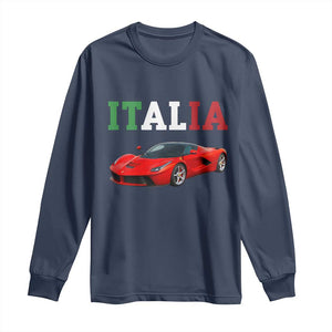 Fun Italian Exotic Supercar Long Sleeve Shirt TS14 Navy Print Your Wear