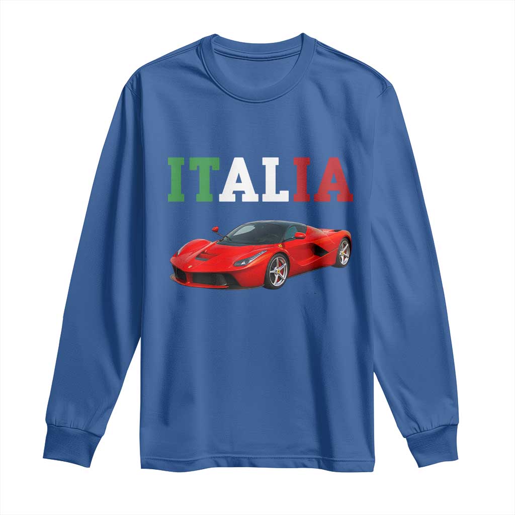 Fun Italian Exotic Supercar Long Sleeve Shirt TS14 Royal Blue Print Your Wear