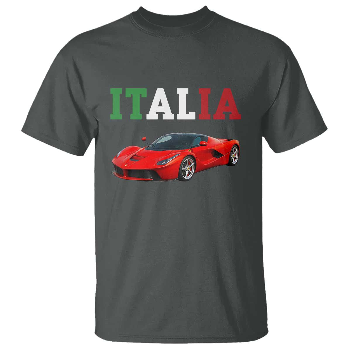 Fun Italian Exotic Supercar T Shirt TS14 Dark Heather Print Your Wear