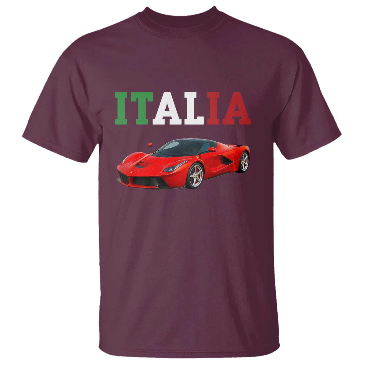 Fun Italian Exotic Supercar T Shirt TS14 Maroon Print Your Wear