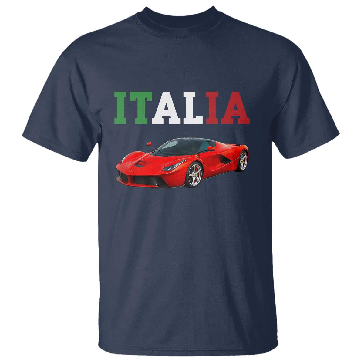 Fun Italian Exotic Supercar T Shirt TS14 Navy Print Your Wear