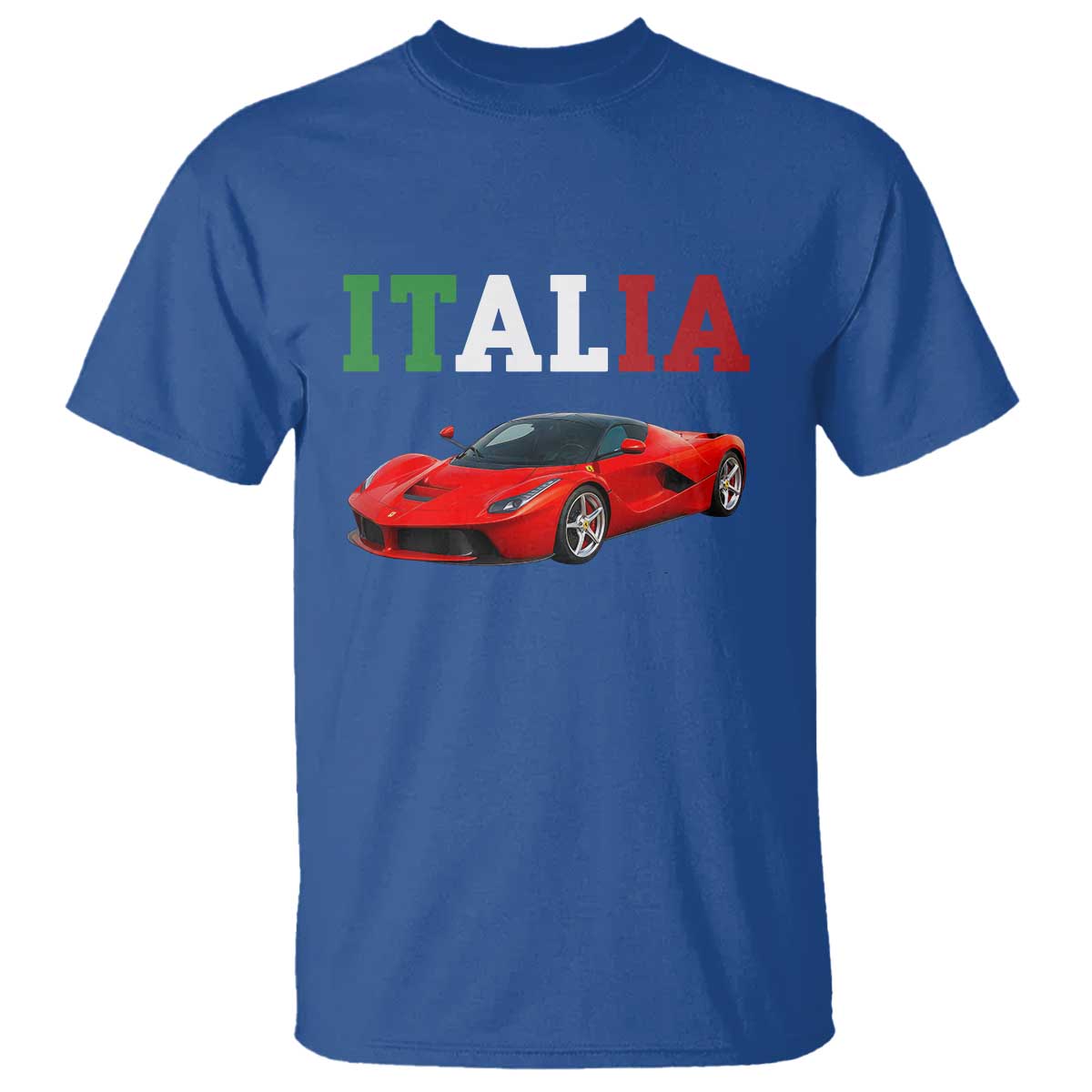 Fun Italian Exotic Supercar T Shirt TS14 Royal Blue Print Your Wear