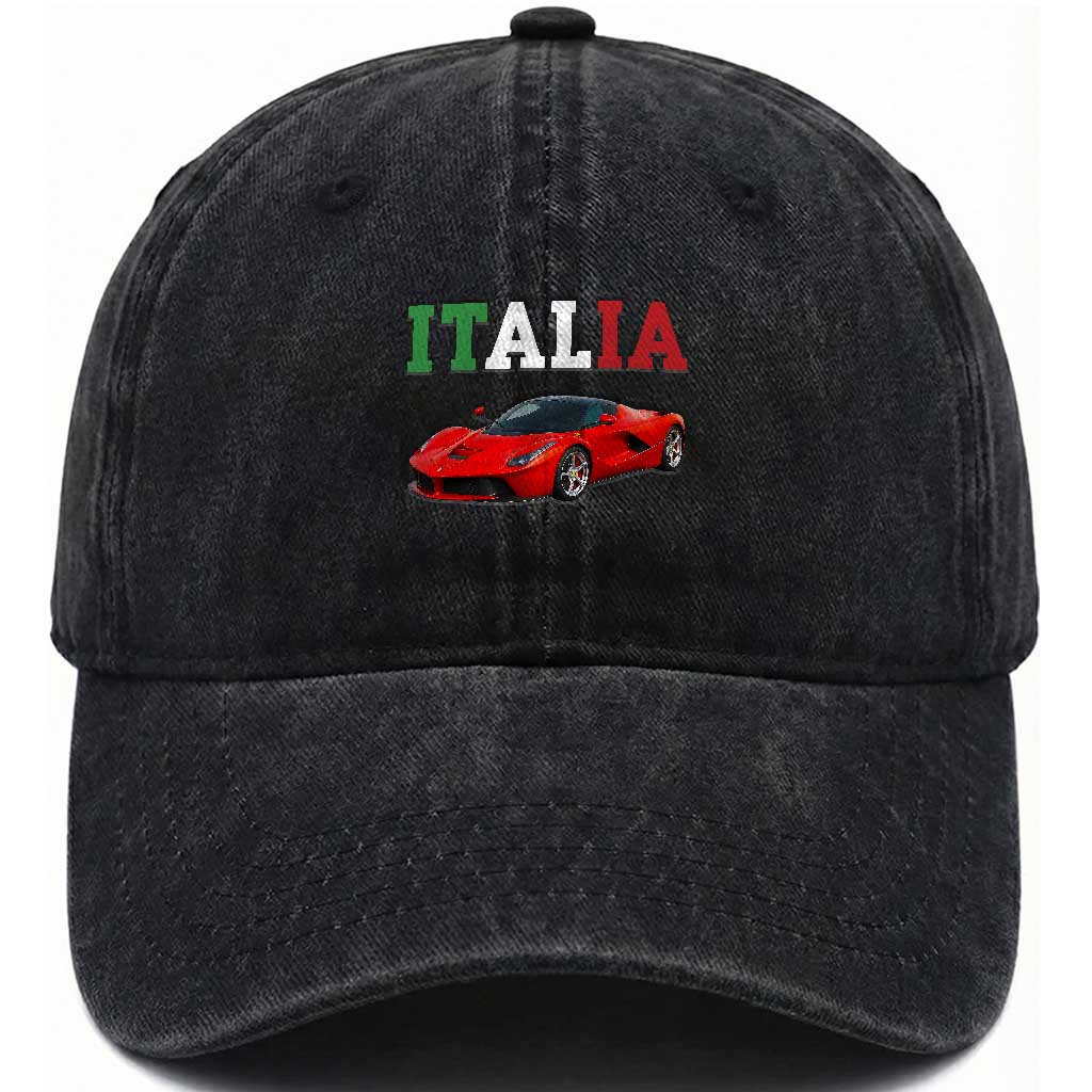 Fun Italian Exotic Supercar Washed Cotton Baseball Cap TS14 Print Your Wear