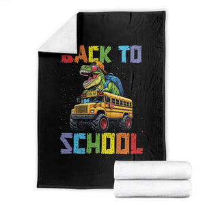 Bruh We Back Throw Blanket Funny Dinosaur Back To School Dinosaur TS14 Black Print Your Wear