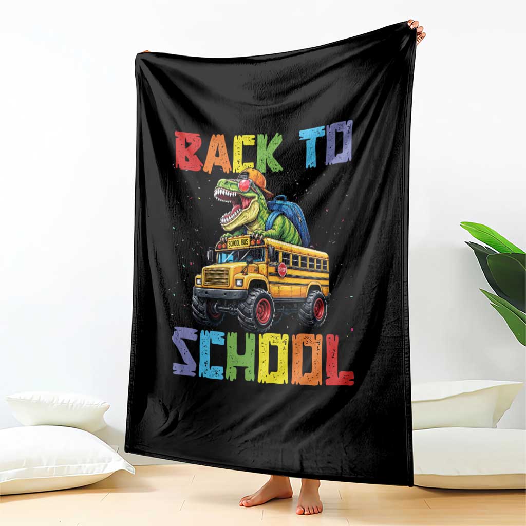 Bruh We Back Throw Blanket Funny Dinosaur Back To School Dinosaur TS14 Print Your Wear