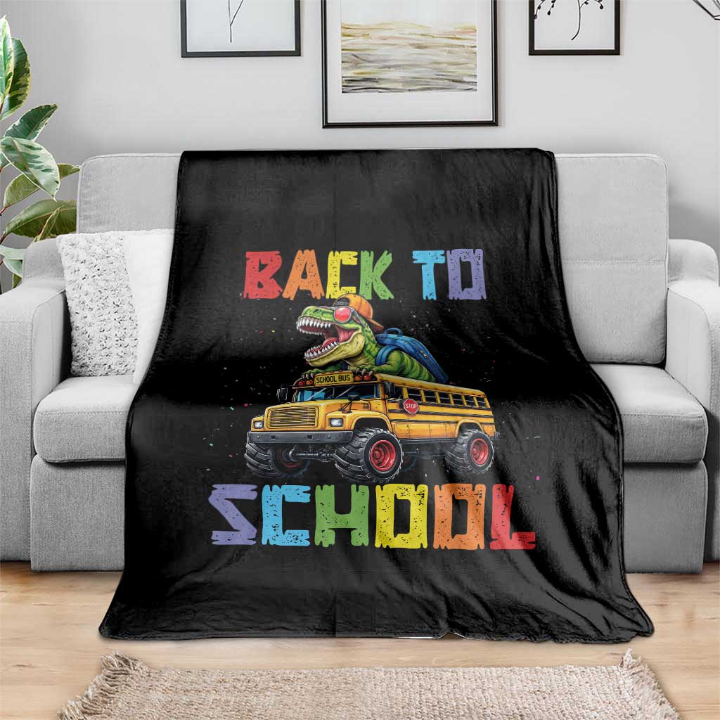 Bruh We Back Throw Blanket Funny Dinosaur Back To School Dinosaur TS14 Print Your Wear