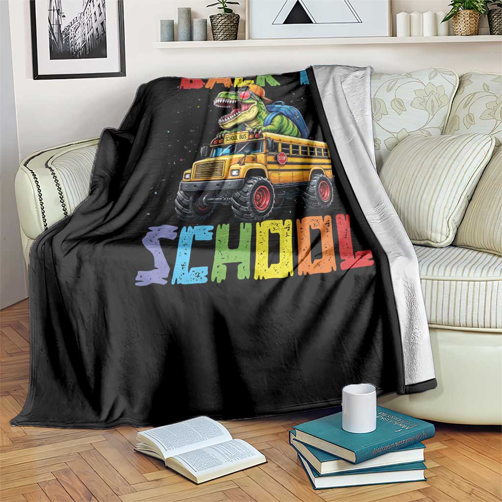 Bruh We Back Throw Blanket Funny Dinosaur Back To School Dinosaur TS14 Print Your Wear