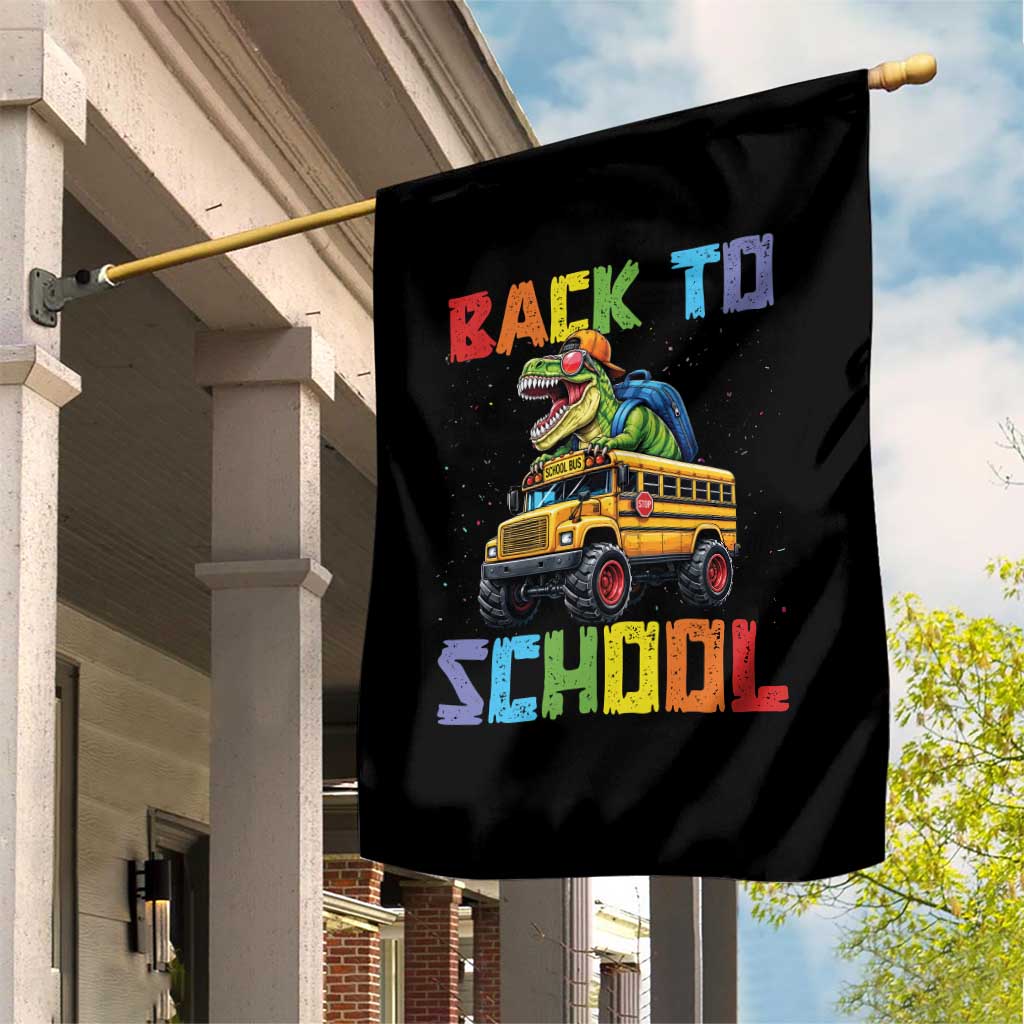 Bruh We Back Garden Flag Funny Dinosaur Back To School Dinosaur TS14 Print Your Wear