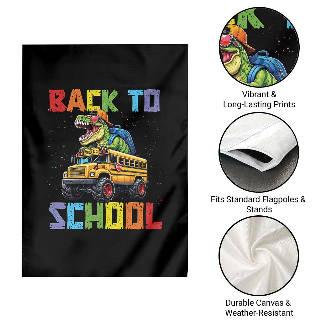 Bruh We Back Garden Flag Funny Dinosaur Back To School Dinosaur TS14 Print Your Wear