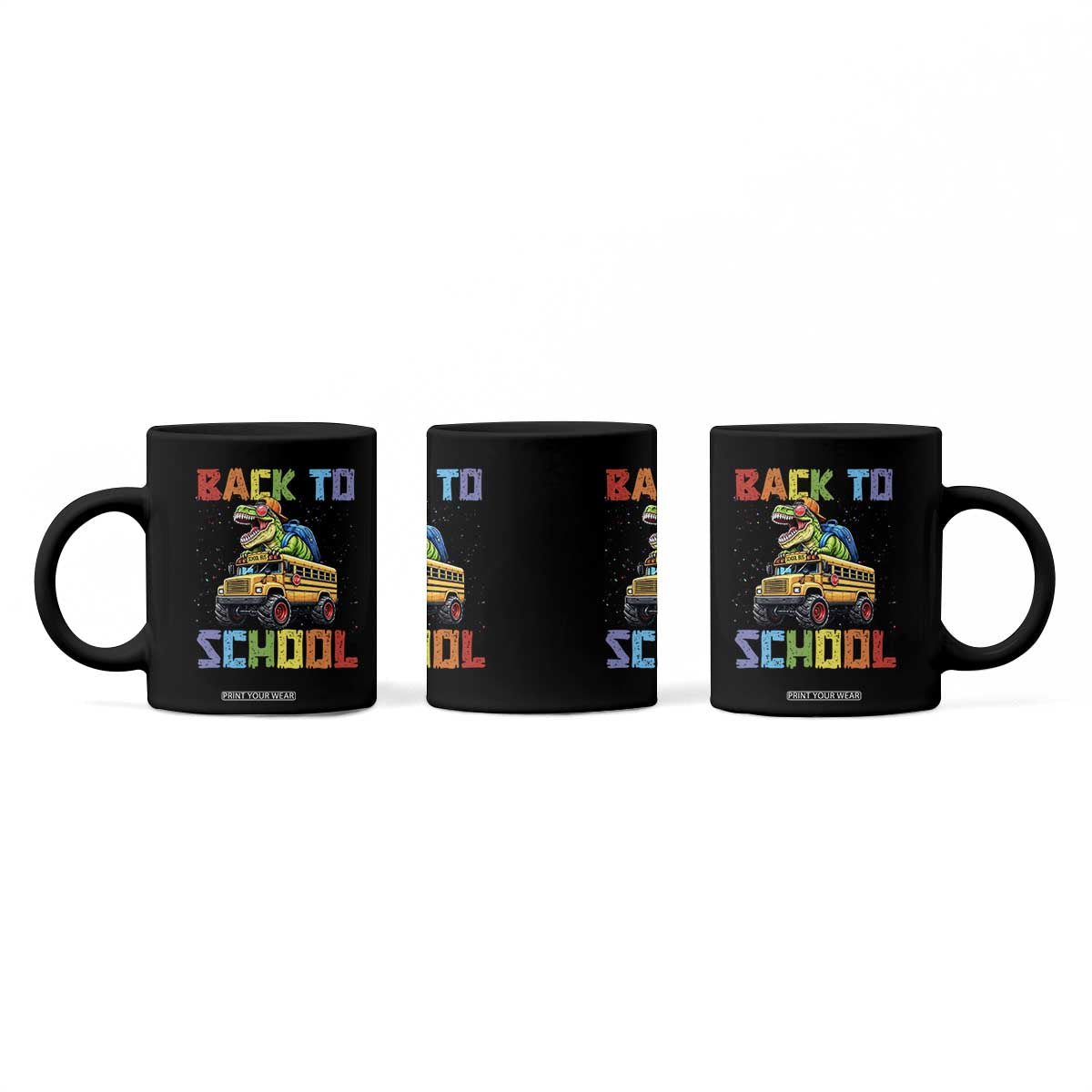 Bruh We Back Coffee Mug Funny Dinosaur Back To School Dinosaur TS14 Print Your Wear