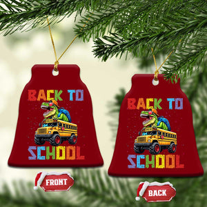 Bruh We Back Ceramic Ornament Funny Dinosaur Back To School Dinosaur TS14 Print Your Wear