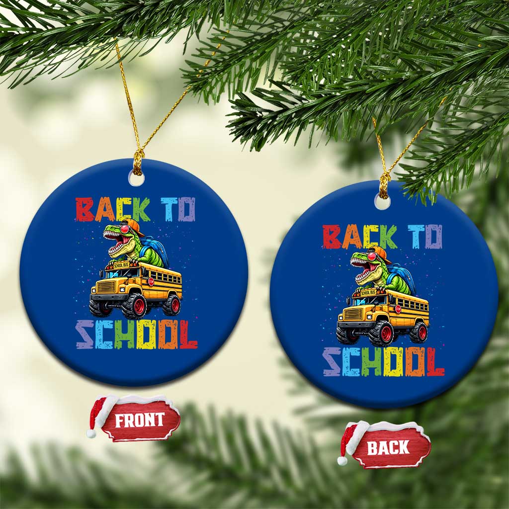 Bruh We Back Ceramic Ornament Funny Dinosaur Back To School Dinosaur TS14 1pc Blue Print Your Wear