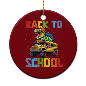 Bruh We Back Ceramic Ornament Funny Dinosaur Back To School Dinosaur TS14 1pc Red Print Your Wear