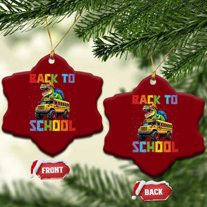 Bruh We Back Ceramic Ornament Funny Dinosaur Back To School Dinosaur TS14 Print Your Wear