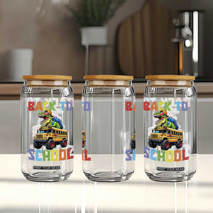 Bruh We Back Glass Can Funny Dinosaur Back To School Dinosaur TS14 Print Your Wear