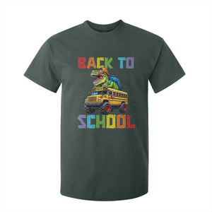 Bruh We Back T Shirt For Kid Funny Dinosaur Back To School Dinosaur TS14 Dark Forest Green Print Your Wear