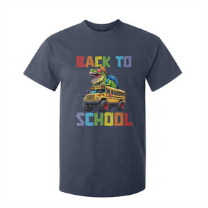 Bruh We Back T Shirt For Kid Funny Dinosaur Back To School Dinosaur TS14 Navy Print Your Wear