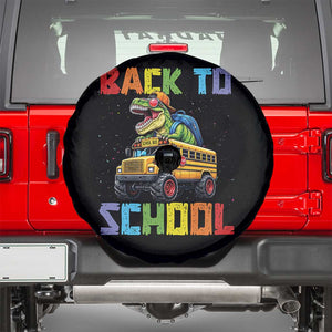 Bruh We Back Spare Tire Cover Funny Dinosaur Back To School Dinosaur TS14 Black Print Your Wear