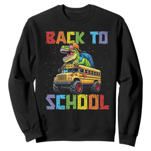 Bruh We Back Sweatshirt Funny Dinosaur Back To School Dinosaur TS14 Black Print Your Wear