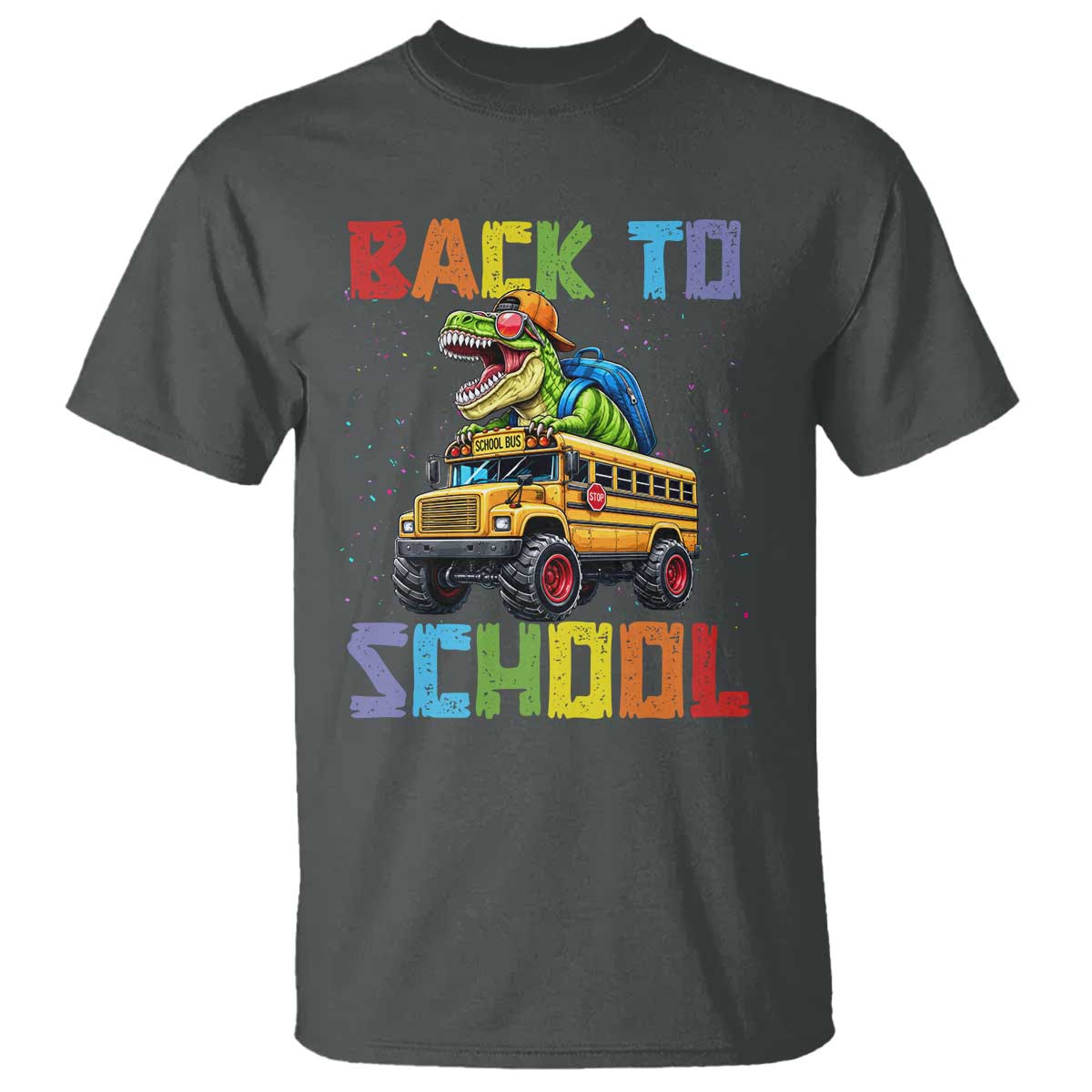 Bruh We Back T Shirt Funny Dinosaur Back To School Dinosaur TS14 Dark Heather Print Your Wear