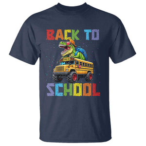 Bruh We Back T Shirt Funny Dinosaur Back To School Dinosaur TS14 Navy Print Your Wear