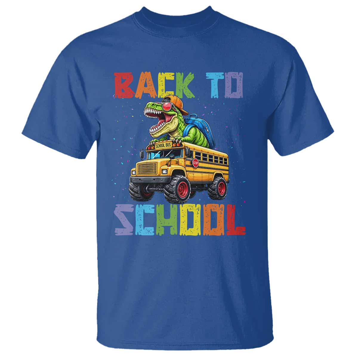 Bruh We Back T Shirt Funny Dinosaur Back To School Dinosaur TS14 Royal Blue Print Your Wear
