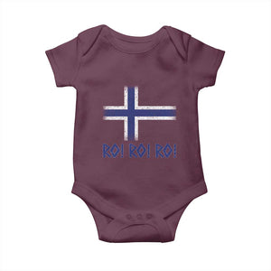 Ro Ro Norge Norway Norwegian Flag Baby Onesie TS14 Maroon Print Your Wear