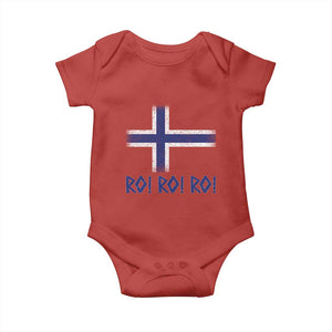 Ro Ro Norge Norway Norwegian Flag Baby Onesie TS14 Red Print Your Wear