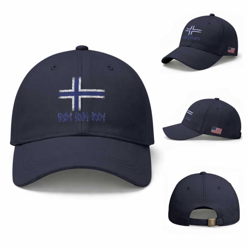 Ro Ro Norge Norway Norwegian Flag Baseball Cap TS14 Baseball Cap Universal Fit Navy Print Your Wear