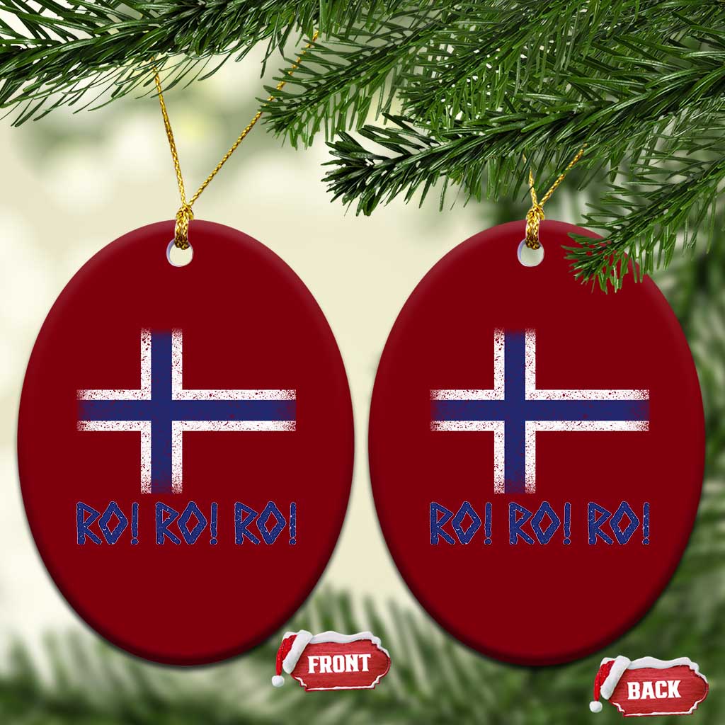 Ro Ro Norge Norway Norwegian Flag Ceramic Ornament TS14 Print Your Wear