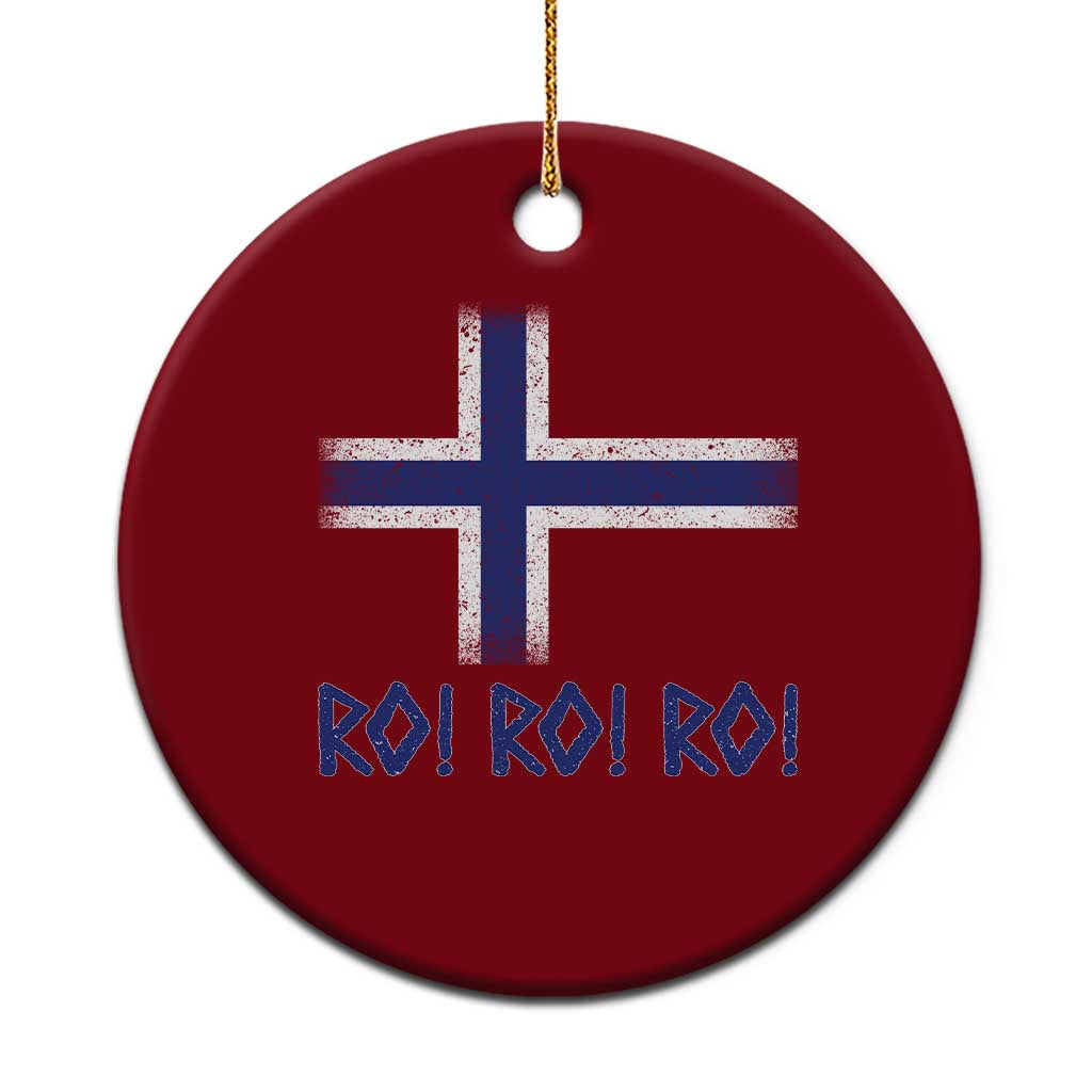 Ro Ro Norge Norway Norwegian Flag Ceramic Ornament TS14 1pc Red Print Your Wear