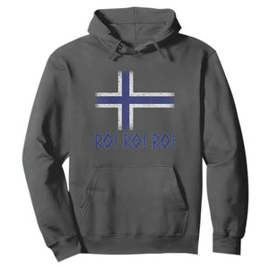 Ro Ro Norge Norway Norwegian Flag Hoodie TS14 Dark Heather Print Your Wear