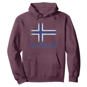 Ro Ro Norge Norway Norwegian Flag Hoodie TS14 Maroon Print Your Wear
