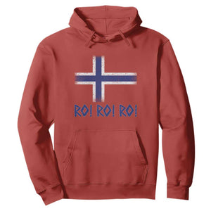 Ro Ro Norge Norway Norwegian Flag Hoodie TS14 Red Print Your Wear