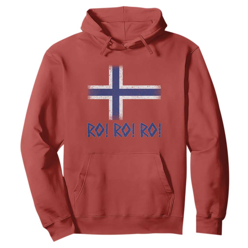 Ro Ro Norge Norway Norwegian Flag Hoodie TS14 Red Print Your Wear