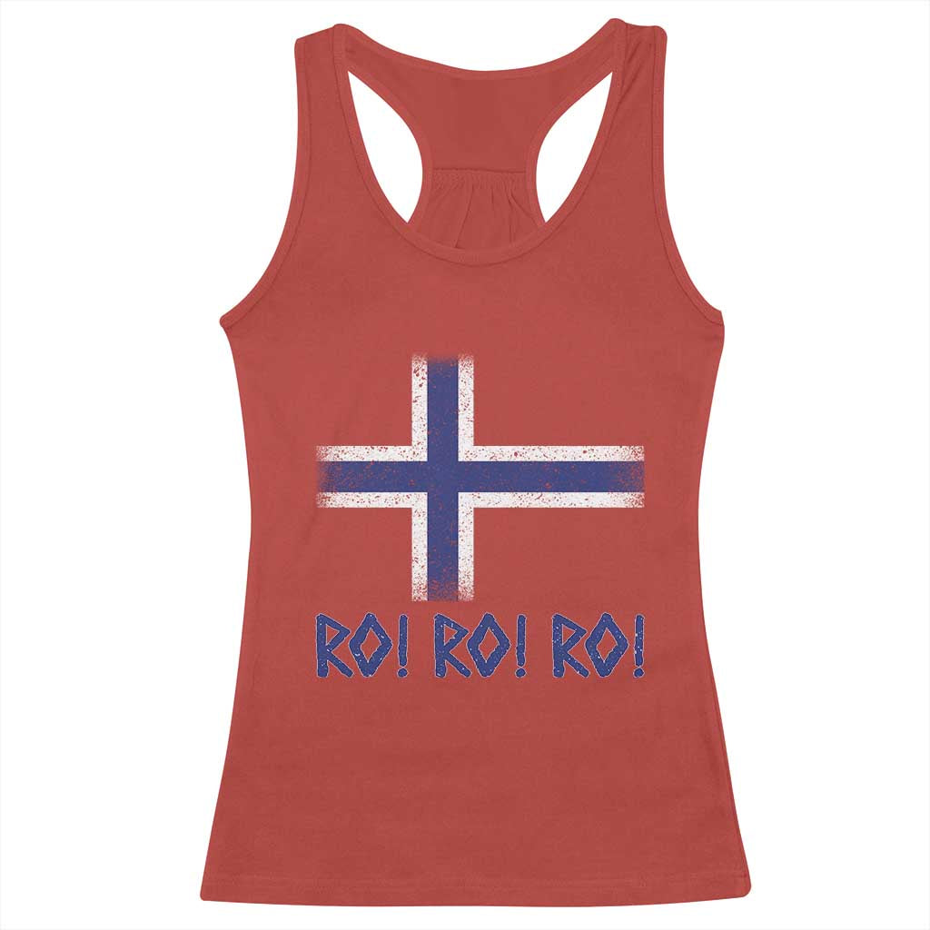 Ro Ro Norge Norway Norwegian Flag Racerback Tank Top TS14 Red Print Your Wear