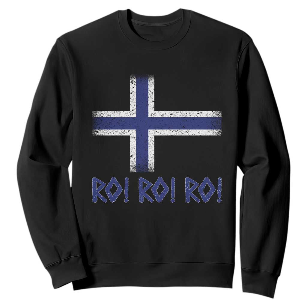 Ro Ro Norge Norway Norwegian Flag Sweatshirt TS14 Black Print Your Wear