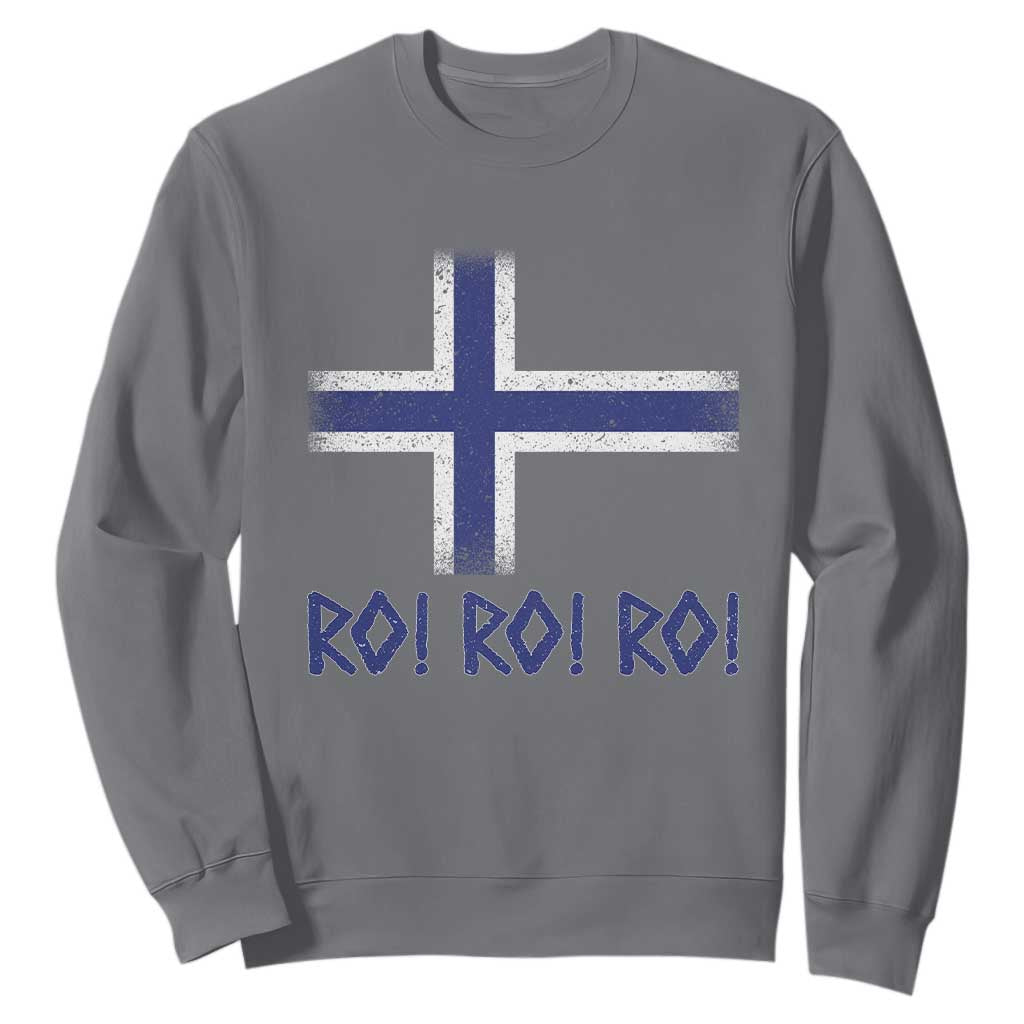 Ro Ro Norge Norway Norwegian Flag Sweatshirt TS14 Charcoal Print Your Wear