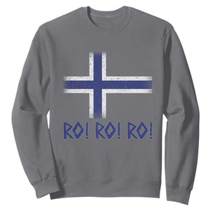 Ro Ro Norge Norway Norwegian Flag Sweatshirt TS14 Charcoal Print Your Wear