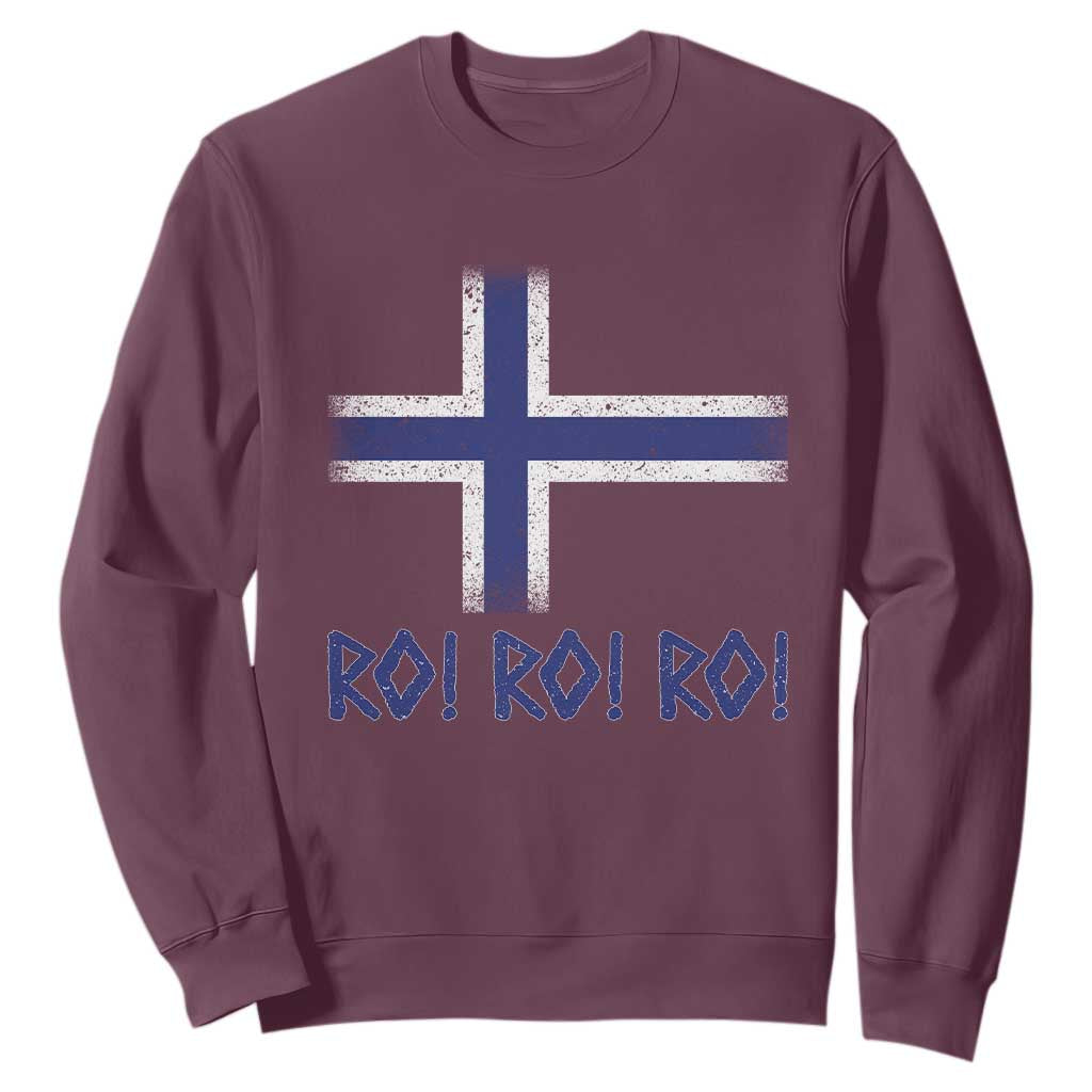 Ro Ro Norge Norway Norwegian Flag Sweatshirt TS14 Maroon Print Your Wear