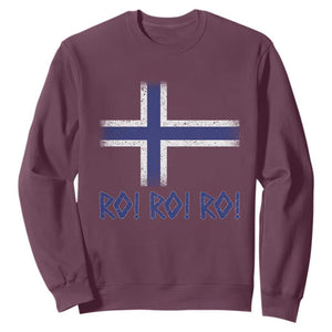 Ro Ro Norge Norway Norwegian Flag Sweatshirt TS14 Maroon Print Your Wear