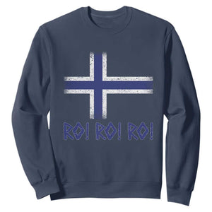 Ro Ro Norge Norway Norwegian Flag Sweatshirt TS14 Navy Print Your Wear