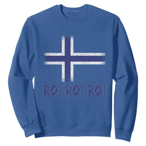 Ro Ro Norge Norway Norwegian Flag Sweatshirt TS14 Royal Blue Print Your Wear