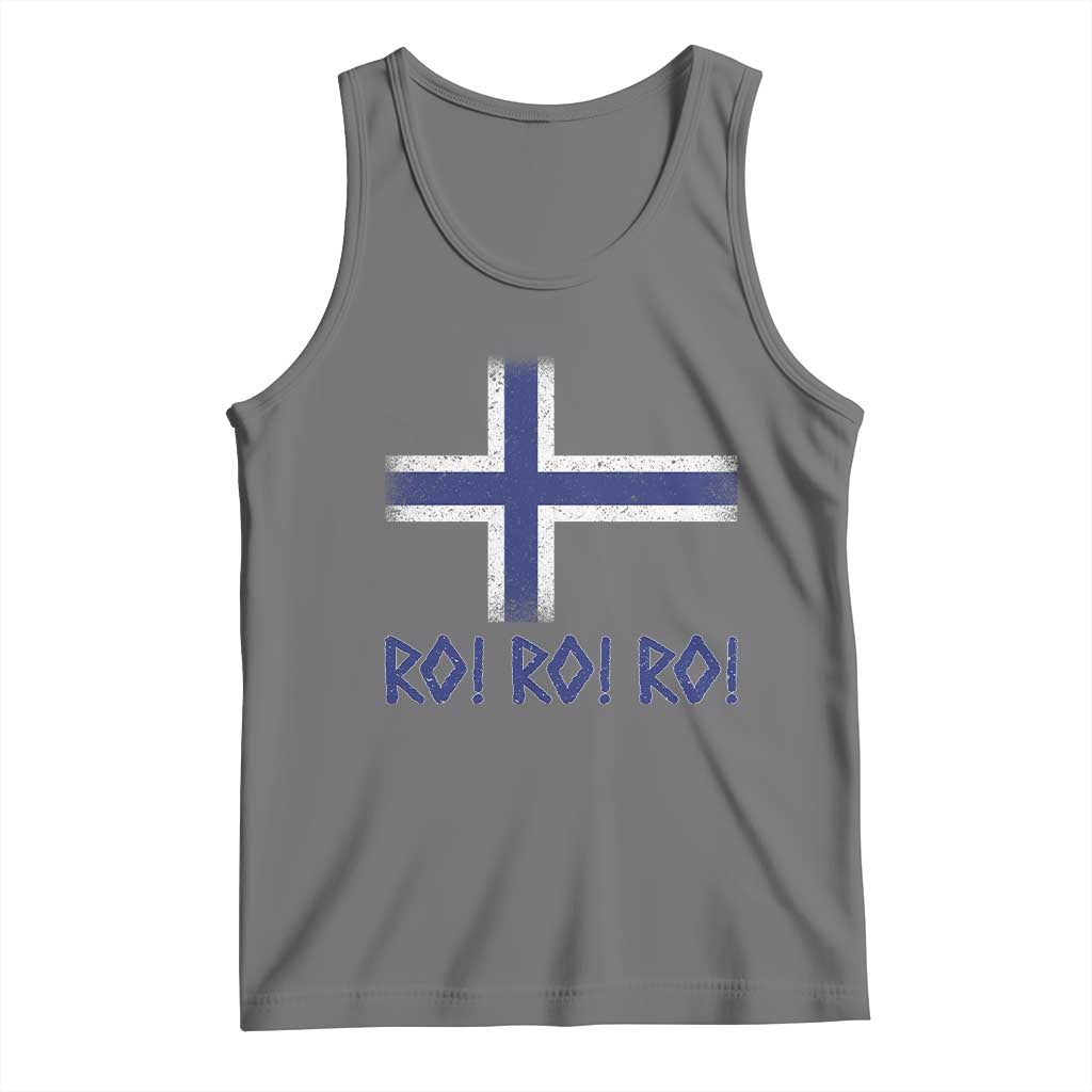 Ro Ro Norge Norway Norwegian Flag Tank Top TS14 Black Heather Print Your Wear