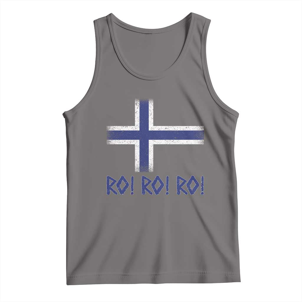 Ro Ro Norge Norway Norwegian Flag Tank Top TS14 Deep Heather Print Your Wear