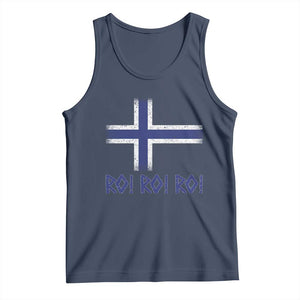Ro Ro Norge Norway Norwegian Flag Tank Top TS14 Navy Print Your Wear