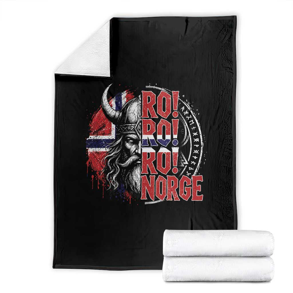 Ro Ro Norge Norway Flag Throw Blanket Cool Norwegian Viking TS14 Black Print Your Wear