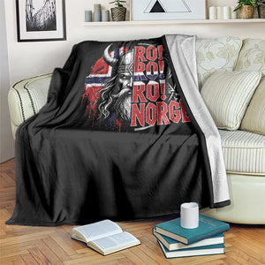 Ro Ro Norge Norway Flag Throw Blanket Cool Norwegian Viking TS14 Print Your Wear